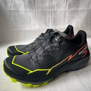 Salomon Thundercross Trail Hiking Running Shoes Black Grey Men's Size 10.5